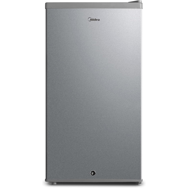Midea 120L Single Door Refrigerator with Separate Chiller Compartment, 2L Bottle Holder, Adjustable Legs, 5 Year Compressor Warranty, Mini Fridge for Kitchen, Bedroom, Office and Bar, MDRD133FGE