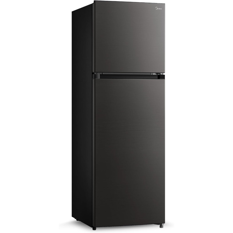 Midea 390L Gross Top Mount Double Door Refrigerator MDRT390MTE28 2 Doors Frost Free Fridge Freezer with Smart Sensor & Humidity Control, Active-C Fresh, Multi-Air Flow, Electronic Control Dark Silver