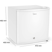 Midea Hs-65L Single Door Refrigerator (65L, White)