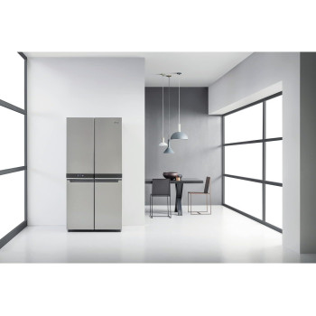 Whirlpool Freestanding W Collection Fridge Freezer, Silver, WQ9B1LUK, 1 Year Warranty