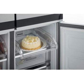 Whirlpool Freestanding W Collection Fridge Freezer, Silver, WQ9B1LUK, 1 Year Warranty