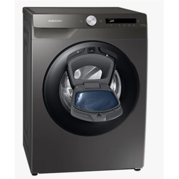 Samsung 9 Kg Front Load Washer With AI Control 1400 RPM With Ecobubble, 15 Quick Wash Color Silver Model - WW90T554DAN - (International Version)