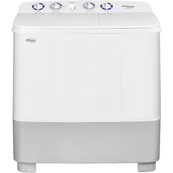 Super General 10 kg Twin-tub Semi-Automatic Washing Machine, White, efficient Top-Load Washer with Low noise gear box, Spin-Dry, SGW-1056-N, 84 x 49 x 92 cm, 1 Year Warranty