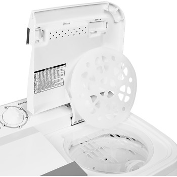 Super General 5 kg Twin-tub Semi-Automatic Washing Machine, White, efficient Top-Load Washer with Lint Filter, Spin-Dry, SGW-50, 70.9 x 40.2 x 85.5 cm, 1 Year Warranty