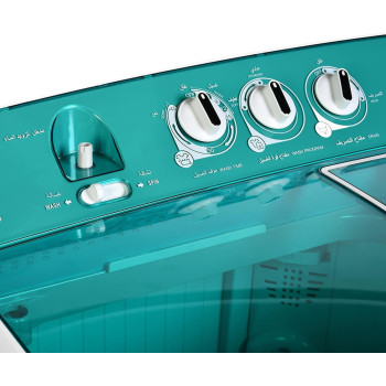 Super General Big Capacity Twin Tub Semi Automatic Washing Machine, White, 18 Kg, SGW1800