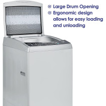 Super General 9 kg fully automatic Top-Loading Washing Machine SGW-920-NS, Silver, 8 Programs, Spin Dry, efficient Top-Load Washer with Child-Lock, LED Display, 1 Year Warranty