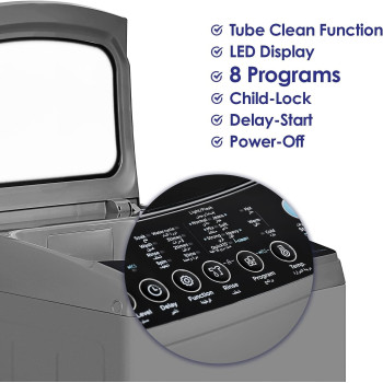 Super General 7.5 kg fully automatic Top-Loading Washing Machine SGW-752-S, Silver, 8 Programs, efficient Top-Load Washer with Child-Lock, LED Display, 1 Year Warranty