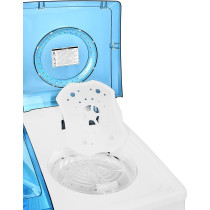 Super General 12 kg Twin-tub Semi-Automatic Washing Machine, White/Blue, efficient Top-Load Washer with Lint Filter, Spin-Dry, SGW-125, 95 x 58 x 103.5 cm, 1 Year Warranty