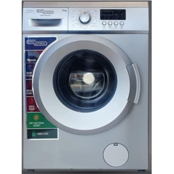 Super General 7 Kg Front Load Washing Machine 1400 RPM Quick Wash Drum Clean LED Display 23 Programs Color Silver Model - SGW7200NLEDS - 1 Year Full Warranty.