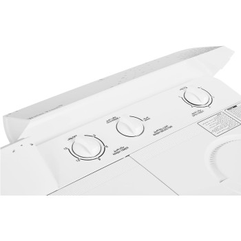Super General 7 kg Twin-tub Semi-Automatic Washing Machine, White, efficient Top-Load Washer with Low noise gear box, Spin-Dry, SGW-77-N, 77 x 42 x 90 cm, 1 Year Warranty