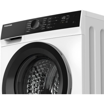 Toshiba 12 Kg Wash, 7 Kg Dry, 14000 RPM, Front Load Washer and Dryer, 12 Programs, 12 Quick Wash Cycle, TWD-BJ130M4A(WK) - 1 Year Warranty