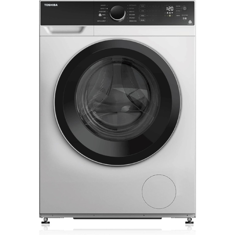 Toshiba 12 Kg Wash, 7 Kg Dry, 14000 RPM, Front Load Washer and Dryer, 12 Programs, 12 Quick Wash Cycle, TWD-BJ130M4A(WK) - 1 Year Warranty