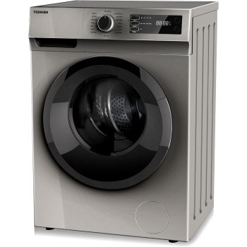 Toshiba 8 KG 1200 RPM Front Load Washing Machine, 16 Programs, 15 Quick Wash Cycle, S TW-H90S2A(SK), Silver - 1 Year Manufacturer Warranty