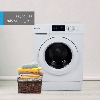 Panasonic 7KG 1200 RPM Front Load Washing Machine, White - NA127XB1W, Min 1 year manufacturer warranty