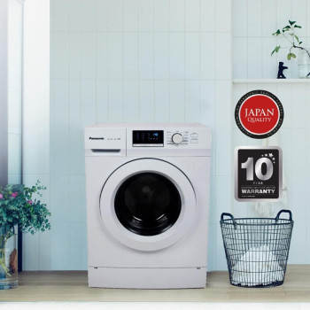 Panasonic 7KG 1200 RPM Front Load Washing Machine, White - NA127XB1W, Min 1 year manufacturer warranty
