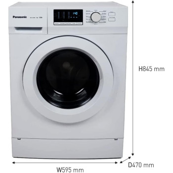 Panasonic 7KG 1200 RPM Front Load Washing Machine, White - NA127XB1W, Min 1 year manufacturer warranty