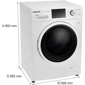 Panasonic 10 KG Wash & 7 Kg Dry 1600 Rpm Front Load Washer Dryer, White, NA-S107M2WAE, Min 1 year manufacturer warranty
