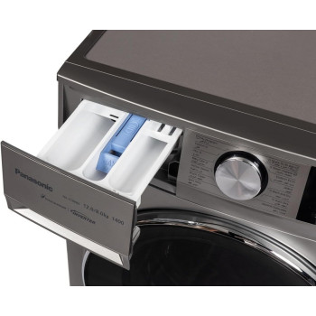 Panasonic Front Load 12KG Washer With 8KG Dryer, 1400RPM, NA-S128M4LAE, Silver 