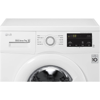 LG 7 Kg Front Load Washing Machine, 6 Motion Direct Drive Motor, White, Sleek Design, Smart Diagnosis, 10 Years Warranty of Motor- FH2J3QDNG0P
