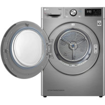 LG 9KG Condensor Dryer, Dual Inverter Dryer, Allergy Care, Silver Color, Eco Hybrid, 10 Years Warranty on Motor - RC90V9EV2W