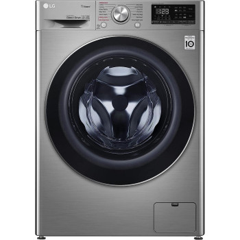 LG 10KG 1400 RPM Front Load Washing Machine, Stainless Silver - F4V5RYP2T, Min 1 year manufacturer warranty