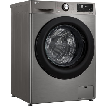 LG 9KG Washer, Bigger Capacity, AI DD, Steam, ThinQ, 1400 RPM, Platinum Silver - F4R3VYL6P