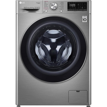 LG 10KG Wash & 7KG Dry 1400 RPM Front Load Washer Dryer, Silver - F4V5RGP2T, Min 1 year manufacturer warranty