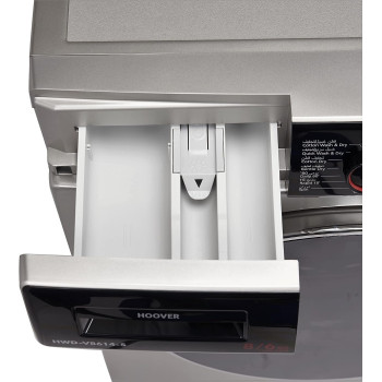 Hoover Front Loading Washer 8KG With Dryer 6KG, 1400 RPM Silver, HWD-V8614-S, Min 1 Year Manufacturer Warranty