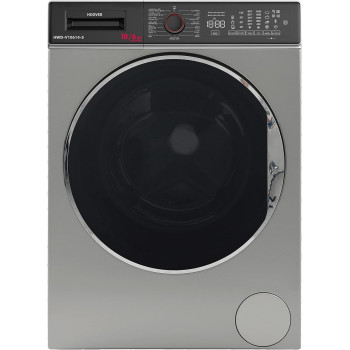 Hoover Front Loading Washer 10KG With Dryer 6KG, 1400 RPM Silver, HWD-V10614-S, Min 1 Year Manufacturer Warranty