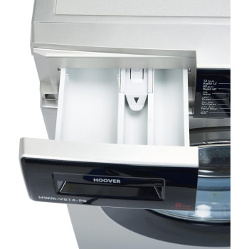 Hoover Washing Machine Front Load Fully Automatic, 8KG 1400 RPM, Pyrojet Technology Washer, Silver, Made In Turkey, HWM-V814-PS, Min 1 year manufacturer warranty