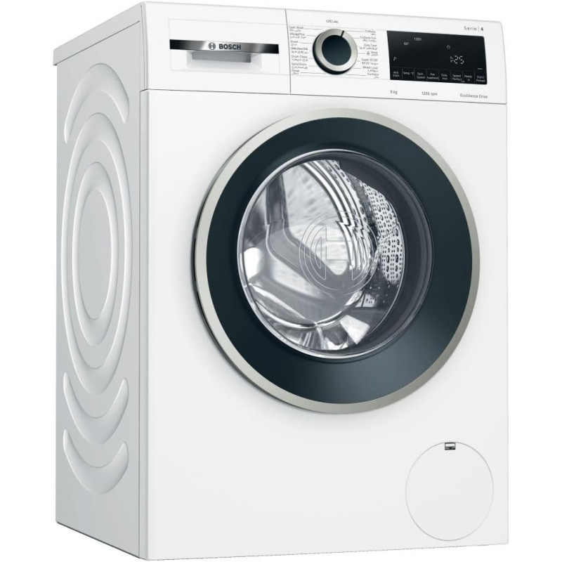 Bosch 9KG Serie-4 1200 RPM Front Load Washing Machine, WGA142X0GC, White - Min 1 Year Manufacturer Warranty