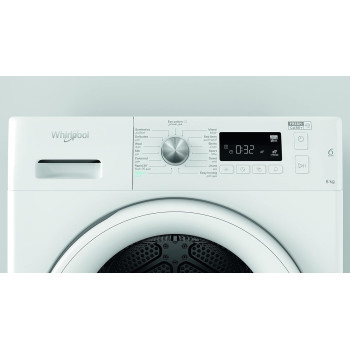 Whirlpool 8KG Condenser Tumble Dryer Freestanding Front Load, White, FFTCM118BGCC, Min 1 year manufacturer warranty