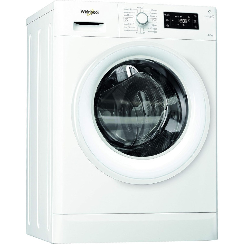 Whirlpool 8KG Washer 6KG Dryer, White, FWDG8614W GCC