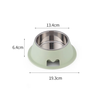 Pet Feeder With Stainless Steel Bowl & Non Slip Rubber Bottom -13.5*6.6Cm