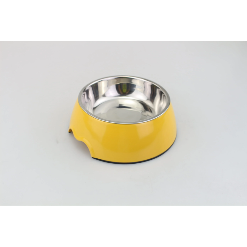 Melamine Yellow Stainless Steel Bowl With Anti-Slip Circle On The Bottom, Volume: 160 Ml,Size: 12*12*4.5 Cm