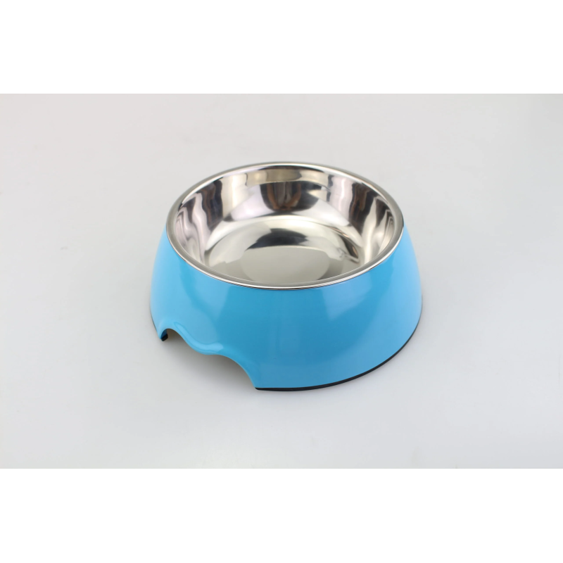 Melamine Blue Stainless Steel Bowl With Anti-Slip Circle On The Bottom, Volume: 160 Ml, Size:12*12*4.5 Cm