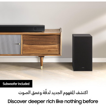 Samsung 2.1Ch Wireless Soundbar with Dolby Audio/DTS Virtual:X In Built Subwoofer Bluetooth Connectivity Black - HW-B550