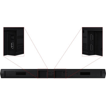 Samsung 2.1Ch Wireless Soundbar with Dolby Audio/DTS Virtual:X In Built Subwoofer Bluetooth Connectivity Black - HW-B550