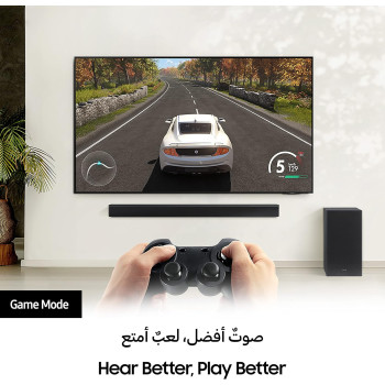 Samsung 2.1Ch Wireless Soundbar with Dolby Audio/DTS Virtual:X In Built Subwoofer Bluetooth Connectivity Black - HW-B550