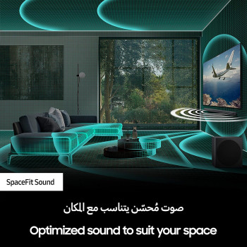 Samsung 3.1.2Ch Wireless Soundbar With Dolby Atmos/Dts:X 2 Up Firing Speakers In Built Subwoofer Bluetooth Connectivity Black - HW-Q700