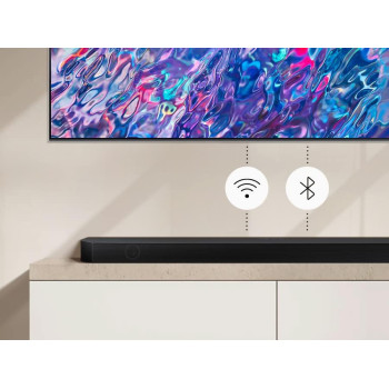 Samsung 3.1.2Ch Wireless Soundbar With Dolby Atmos/Dts:X 2 Up Firing Speakers In Built Subwoofer Bluetooth Connectivity Black - HW-Q700