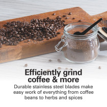 Hamilton Beach Custom Grind Coffee Grinder For Beans/Spices, 5 Size Settings-Coarse To Fine, Capacity For 4 To 14 Cups Coffee, Stainless Steel Bowl For Easy Pour And Cleaning, 2 Yrs Warranty, 80393R-ME