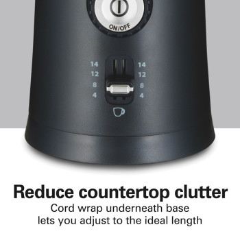 Hamilton Beach Custom Grind Coffee Grinder For Beans/Spices, 5 Size Settings-Coarse To Fine, Capacity For 4 To 14 Cups Coffee, Stainless Steel Bowl For Easy Pour And Cleaning, 2 Yrs Warranty, 80393R-ME