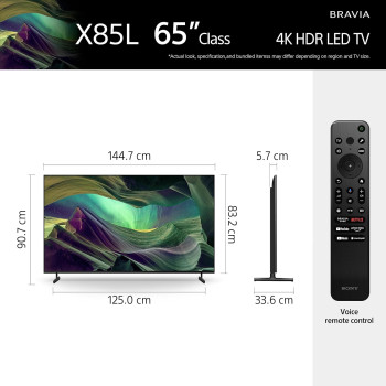 Sony KD-65X85L 4K Ultra HDR Smart LED Television 65inch (2023 Model) 4K Ultra HD TV | Google Smart TV