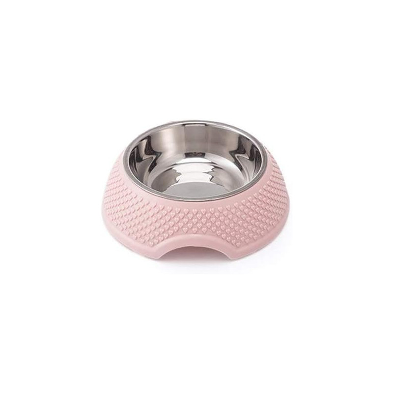 Pets Club Star Pattern Single Bowl - 98 Ml -18.8*6 Cm - Pink