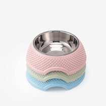 Pets Club Star Pattern Single Bowl - 98 Ml -18.8*6 Cm - Pink