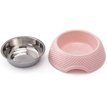 Pets Club Star Pattern Single Bowl - 98 Ml -18.8*6 Cm - Pink