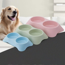 Pets Club Double Dining Bowl - 34*20*6.5Cm Blue