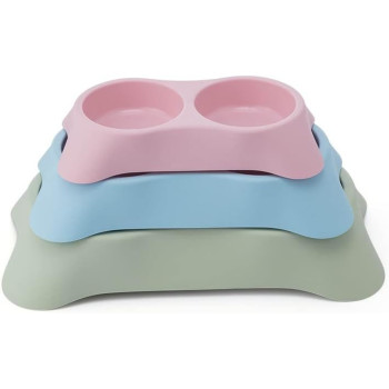 Pets Club Double Dining Bowl - 34*20*6.5Cm, Pink
