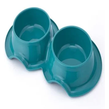 Pets Club Plastic Double Bowl Anti-Ant Without Bowl, 98 Ml, Size 38*21*5.5 Cm -Green
